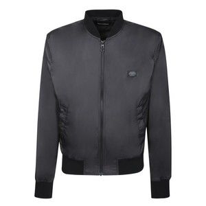 Dolce & Gabbana Black Nylon Jacket With Ribbed Detailing - NWT